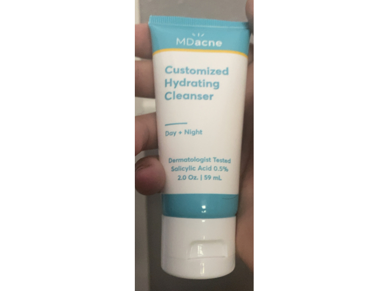 Md acne Hydrating Day + Night Facial Cleanser, Micronized Salicylic Acid 0.5%, 2 oz/1.59 mL