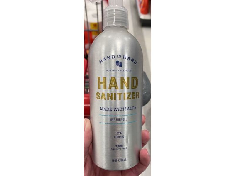 Hand In Hand Sustainable Suds Hand Sanitizer With Aloe, 10 oz/296 mL