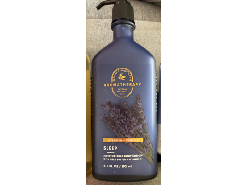 Bath & Body Works Aromatherapy Moisturizing Body Lotion, Sleep, Lavender + Vanilla, Shea Butter + Vitamin E, 6.5 fl oz/192 mL