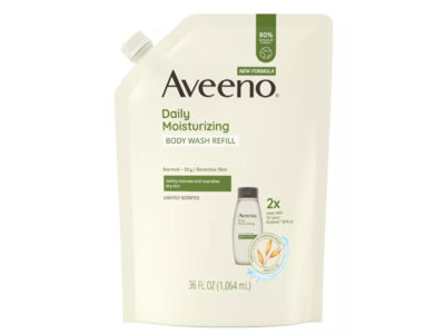 Aveeno Daily Moisturizing Body wash Refill, Prebiotic Oat, 36 fl oz/1064 mL