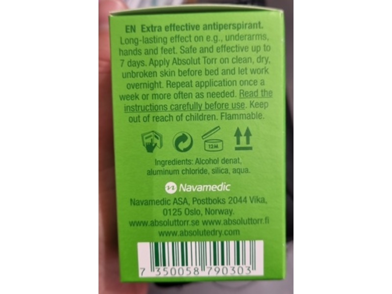 Absolut Torr Extra Effective Antiperspirant Roll On, 25 mL