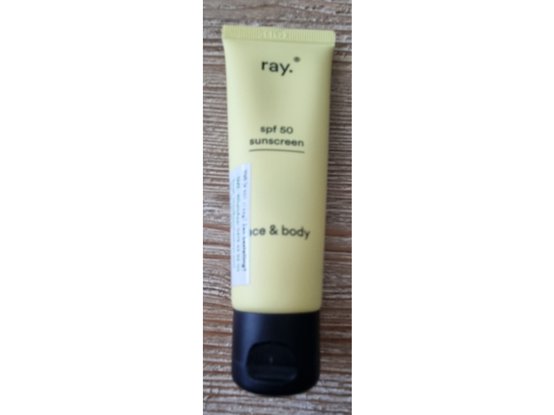 Ray Face & Body Sunscreen, SPF 50, 50 mL