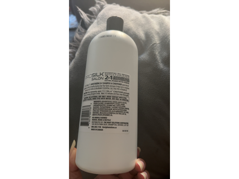 Pro Silk Salon 2in1 Shampoo & Conditioner, Aloe Vera, Spearmint & Pro Vitamin B, 35 fl oz/946 mL