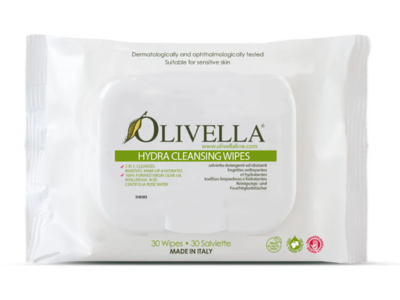 Olivella Hydra Cleansing Wipes, 30 Count