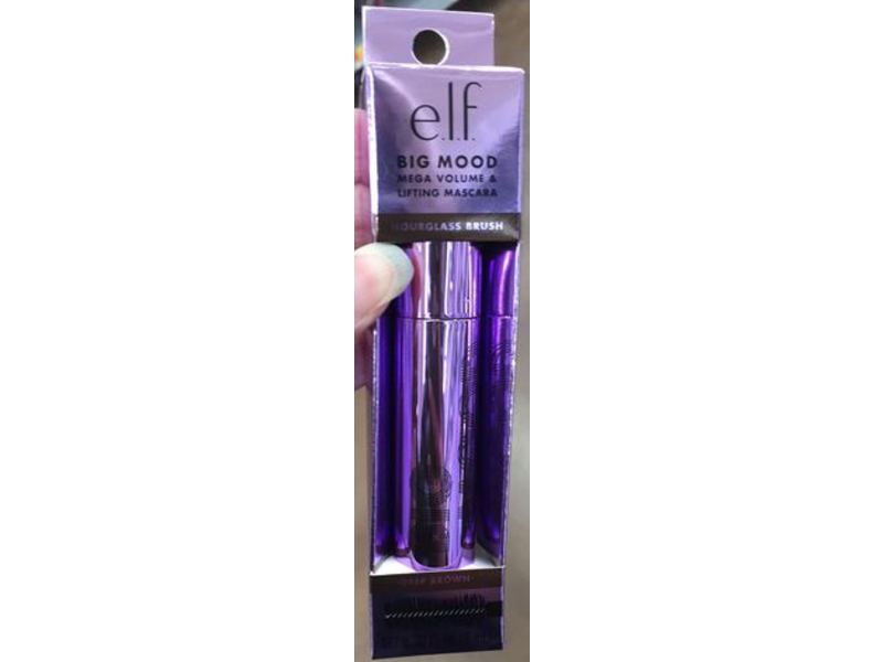 e.l.f. Big Mood Mega Volume & Lifting Mascara, Deep Brown, 0.3 fl oz