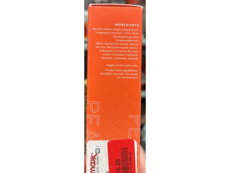 Ellis Brooklyn Fragrance Body Mist, Peaches, 3.38 fl oz/100 mL