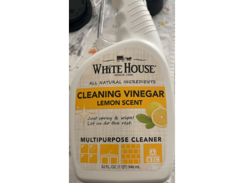 White House Multipurpose Cleaning Vinegar, Lemon Scent, 32 fl oz/946 mL