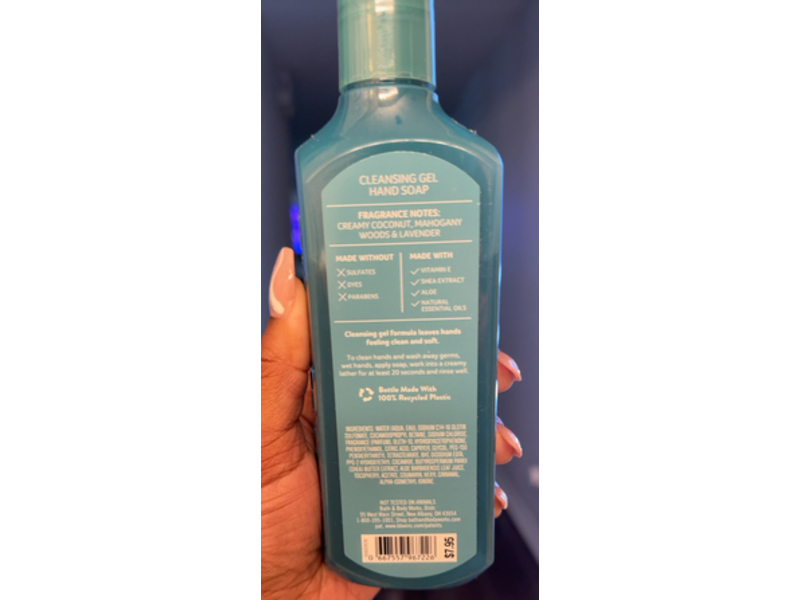 Bath & Body Works Cleansing Gel Hand Soap, Mahogany Coconut, 8 fl oz/234 mL