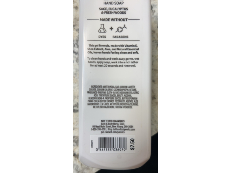 Bath & Body Works Sweater Weather Gentle Gel Hand Soap, 8 fl oz/236 mL