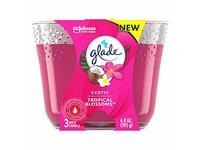 Glade Fragrance Infused 3 Wick Candle, Exotic Tropical Blossoms Scent, 6.8 oz/193 g - Image 2