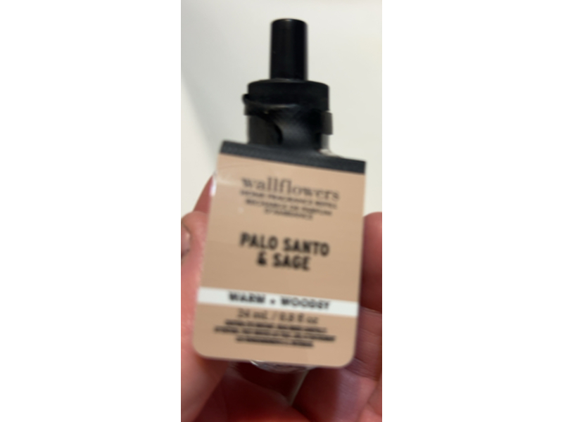Bath & Body Works Wallflowers Home Fragrance Refill, Palo Santo & Sage, 0.8 fl oz/24 mL