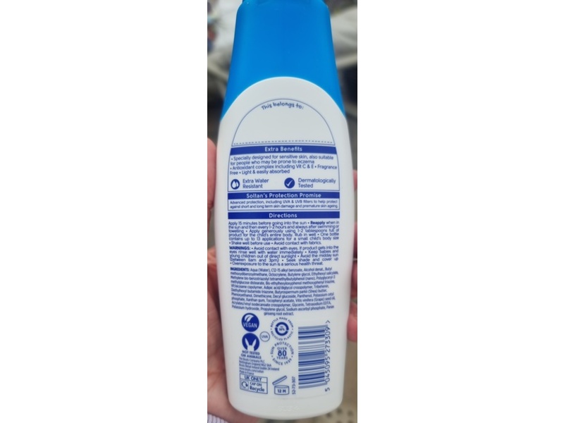 Boots Soltan Kids Sensitive & Sun Allergy Protect Suncare Lotion, SPF 50+, 200 mL
