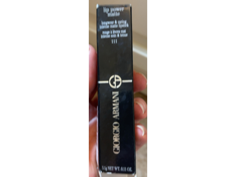 Giorgio Armani Lip Power Matte Lipstick, 111 True, 0.11 oz/3.1 g