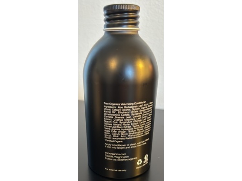 Treo Organics Volumizing Conditioner, Fragrance Free, 10.5 fl oz/310 mL