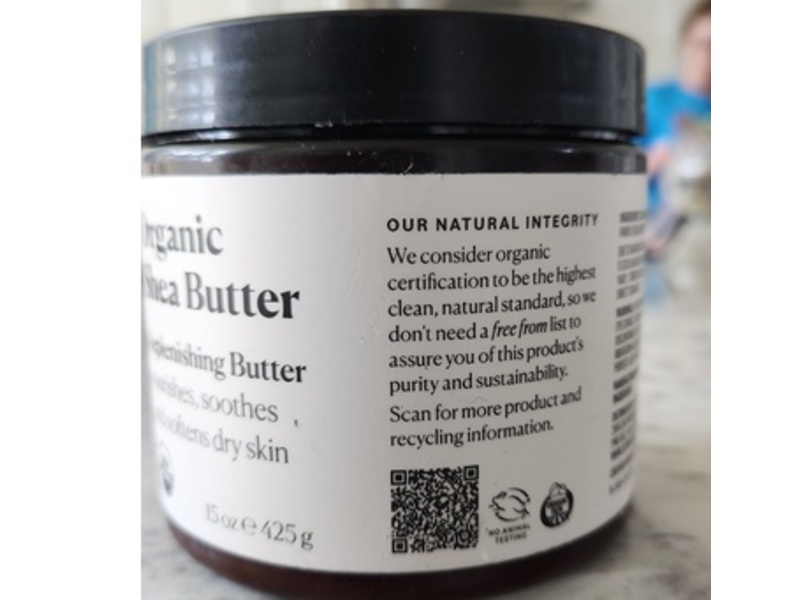 Sky Organics Replenishing Butter, Organic Shea Butter, 15 oz/425 g