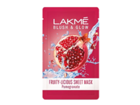 Lakme Blush & Glow Fruity-Licious Sheet Mask, Pomegranate Punch, 25 mL, 1 Count - Image 2