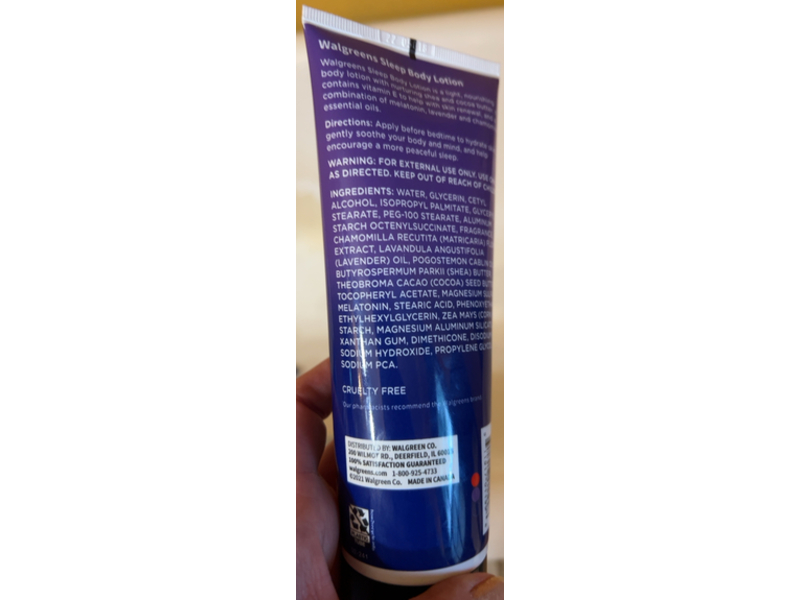 Walgreens Sleep Body Lotion, Melatonin & Essential Oils, 8 oz/226.8 g