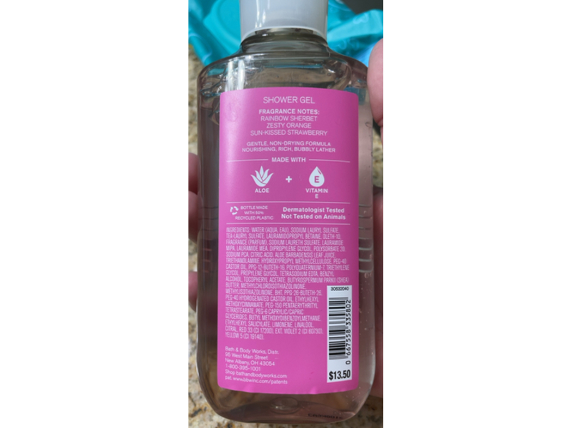 Bath & Body Works Shower Gel, Fruity Sherbet, 10 fl oz/295 mL