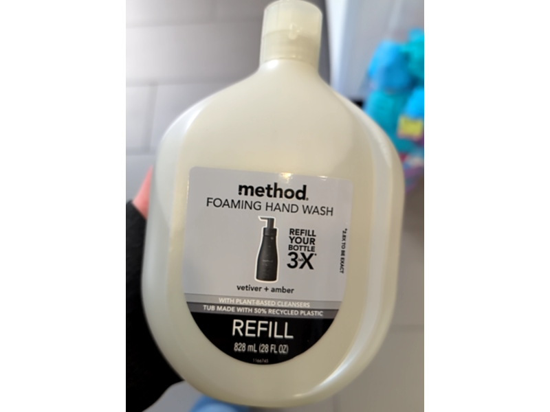 Method Foaming Hand Wash, Vetiver + Amber, 28 fl oz/828 mL