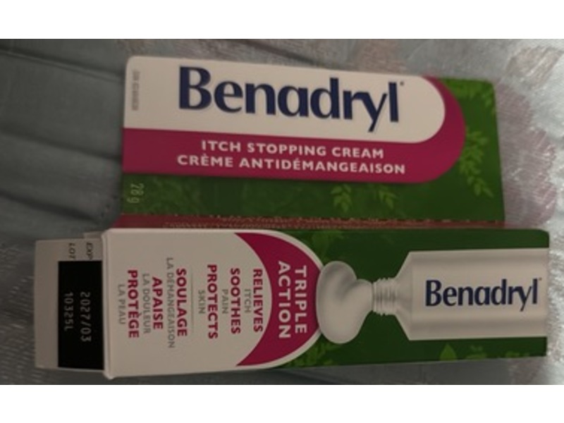 Benadryl Itch Stop Cream, 28 g