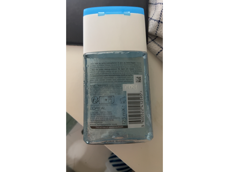 L'Oreal Paris Gentle Eye & Lip Makeup Remover, 125 mL