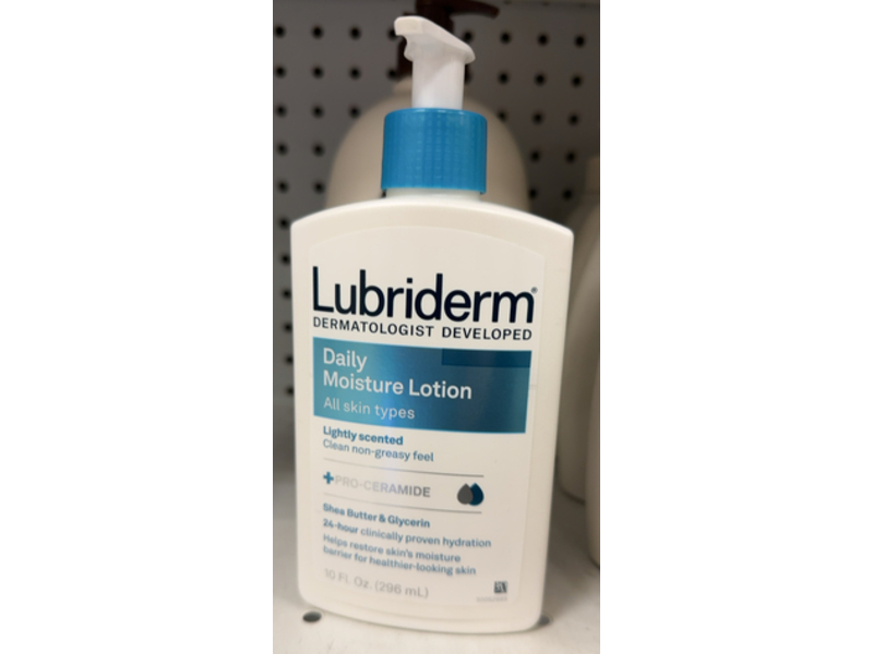 Lubriderm Daily Moisture Lotion, Pro-Ceramide, Shea Butter + Glycerin, 10 fl oz/296 mL