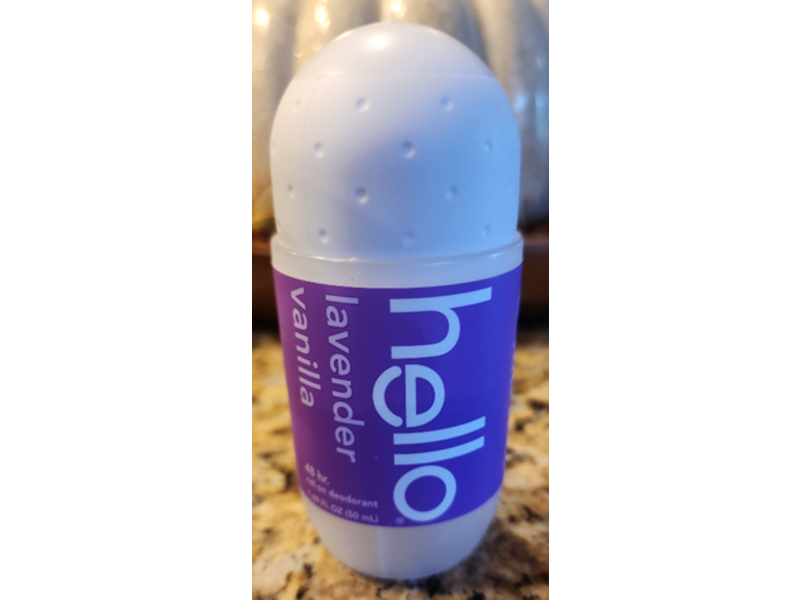 Hello Roll-On Deodorant, Lavender Vanilla, 1.60 fl oz/50 mL, Pack Of 2