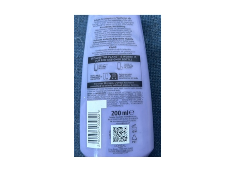 L'oreal Paris Elvital Hyaluron Plump Moisture Sealing Conditioner, 200 mL