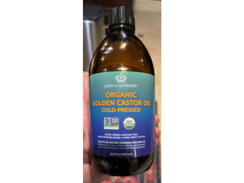 Queen Of The Thrones Organic Golden Castor Oil, 16.9 oz/500 mL