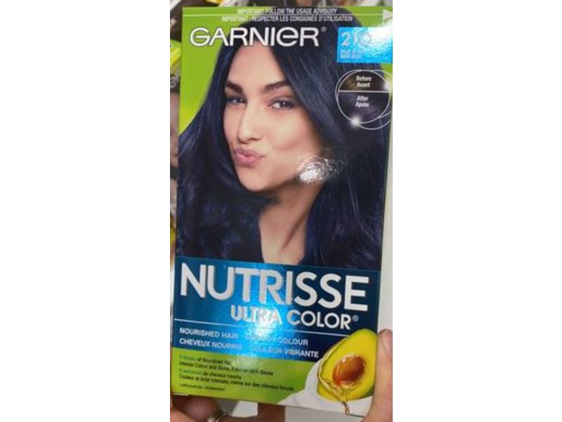 Garnier Nutrisse Ultra Hair Color, 210 Blue Black, 1 Applicator