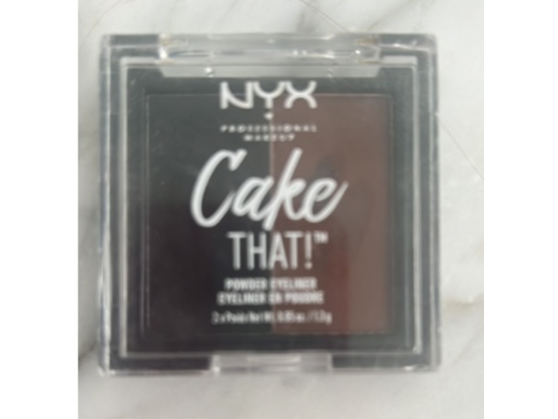 Nyx Professional Makeup Cake That Powder Eyeliner, Black & Brown, 0.05 oz/1.3 g, 2 Count