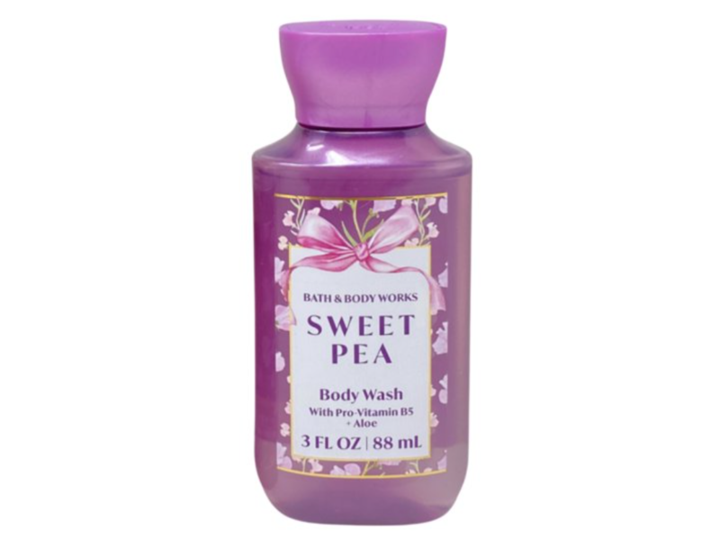 Bath & Body Works Body Wash, Sweet Pea, Pro-vitamin B5 + Aloe, 3 fl oz/88 mL