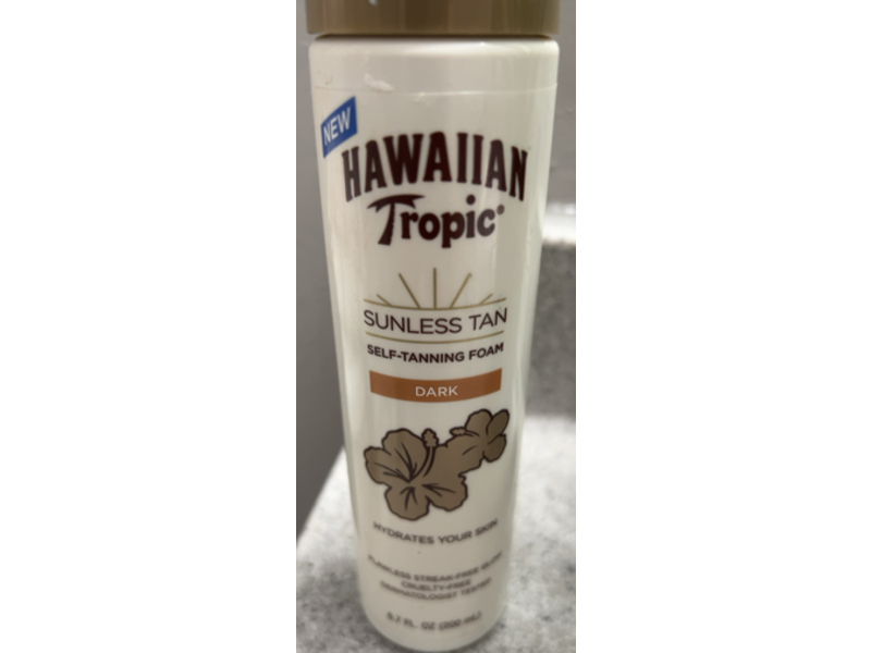 Hawaiian Tropic Sunless Tan Self-Tanning Foam, Dark, 6.07 fl oz/200 mL