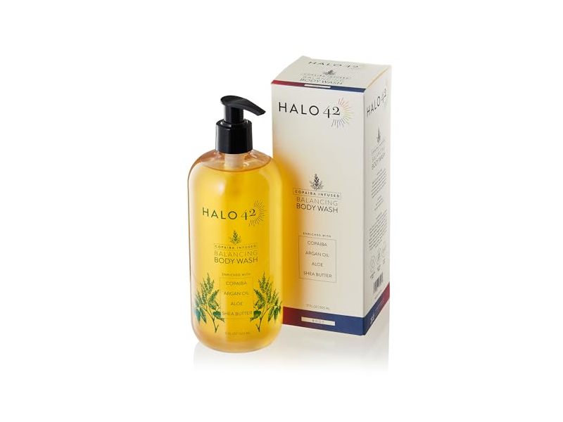Halo 42 Balancing Body Wash, Copaiba + Aloe + Argan Oil + Shea Butter, 17 fl oz/500 mL