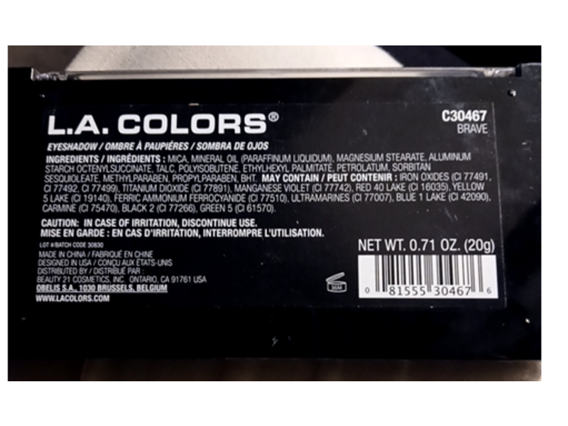 L.A. Colors Sweet! 16 Color Eyeshadow, Brave C30467, 0.71 oz/20 g