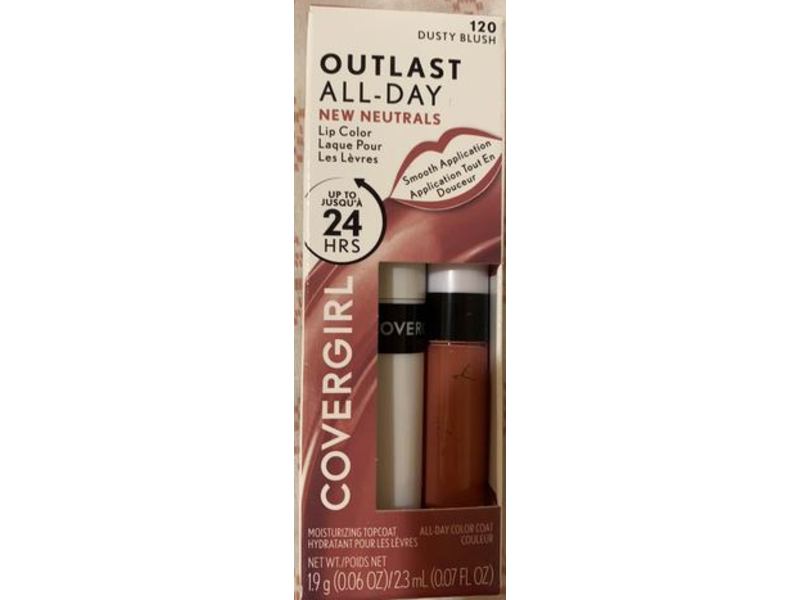 Covergirl Outlast All-Day Lip Color Moisturizing, 120 Dusty Blush, 0.07 fl oz/2.3 mL