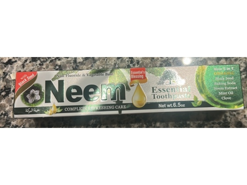 Essential Organic Neem Toothpaste, Mint & Black Seed, 6.5 oz