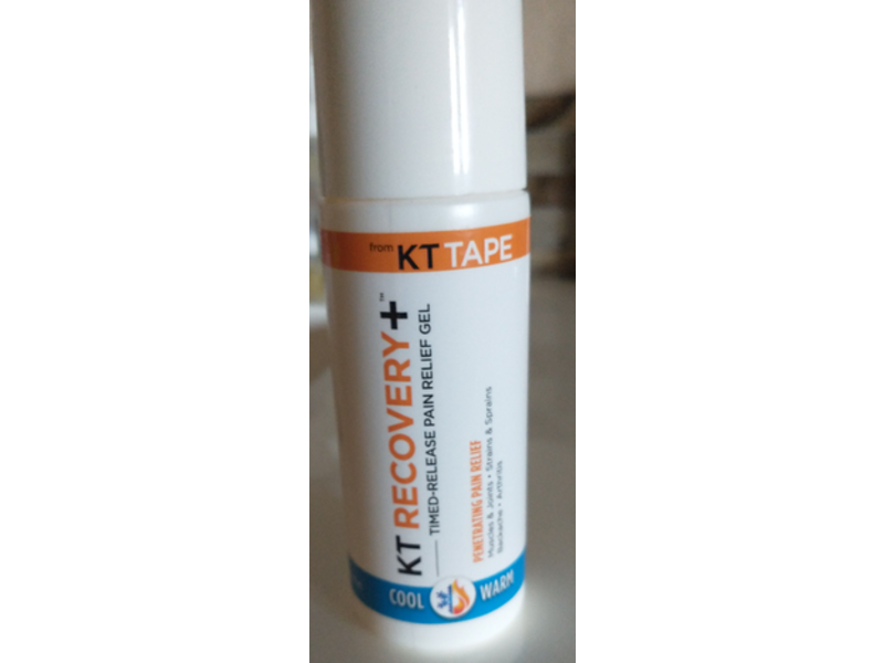 KT Tape Recovery+ Timed Release Pain Relief Gel, 3.4 oz