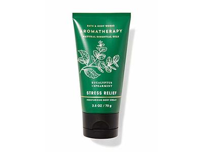 Bath & Body Works Aromatherapy Stress Relief Moisturizing Body Cream, Eucalyptus + Spearmint, 2.5 oz/70 g