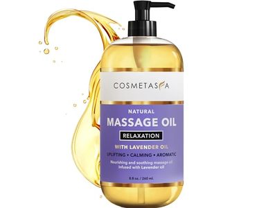 Cosmetasa Natural Massage Oil, Lavender Oil, 8.8 fl oz/260 mL
