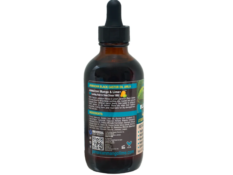 Jamaican Mango & Lime Black Castor Oil, Amla Strengthening Blend, 4 oz/118 mL
