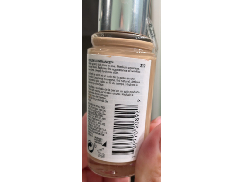 Revlon Illuminance Skin-Caring Foundation, 317 Tan Sand, 1 fl oz/30 mL