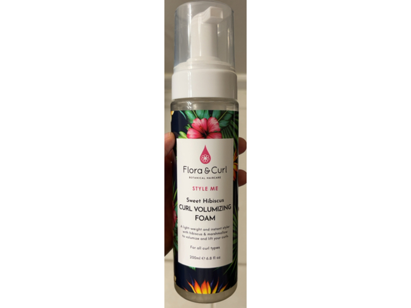 Flora & Curl Volumizing Foam, Sweet Hibiscus, 6.8 fl oz/200 mL