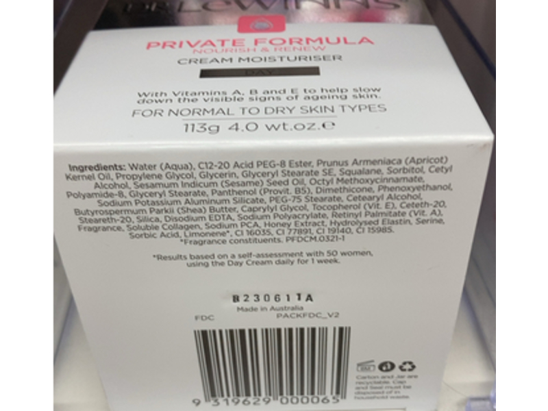 Dr. Lewinn's Private Formula Nourish & Renew Cream Moisturiser, 4.0 oz/113 g
