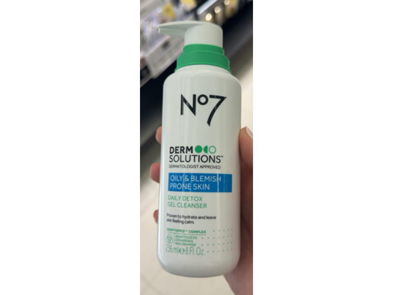 No7 Derm Solutions Daily Detox Gel Cleanser, 8 fl oz/236 mL