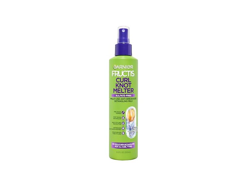 Garnier Fructis Curl Knot Melter Multi-Use Anti-Breakage Detangling Milk, 8.5 fl oz/250 mL