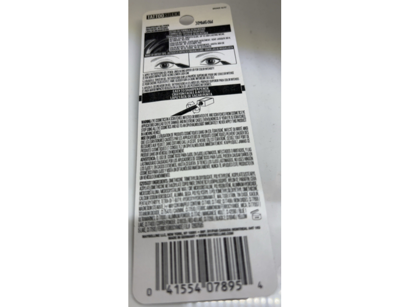 Maybelline Tattoo Studio Long-Lasting Sharpenable Gel Pencil, 981 Bronze Glitz, 0.04 oz