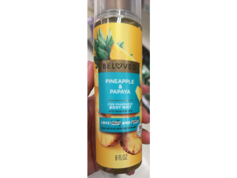 Love Beauty & Planet Beloved Fine Fragrance Body Mist, Pineapple & Papaya, 8 fl oz