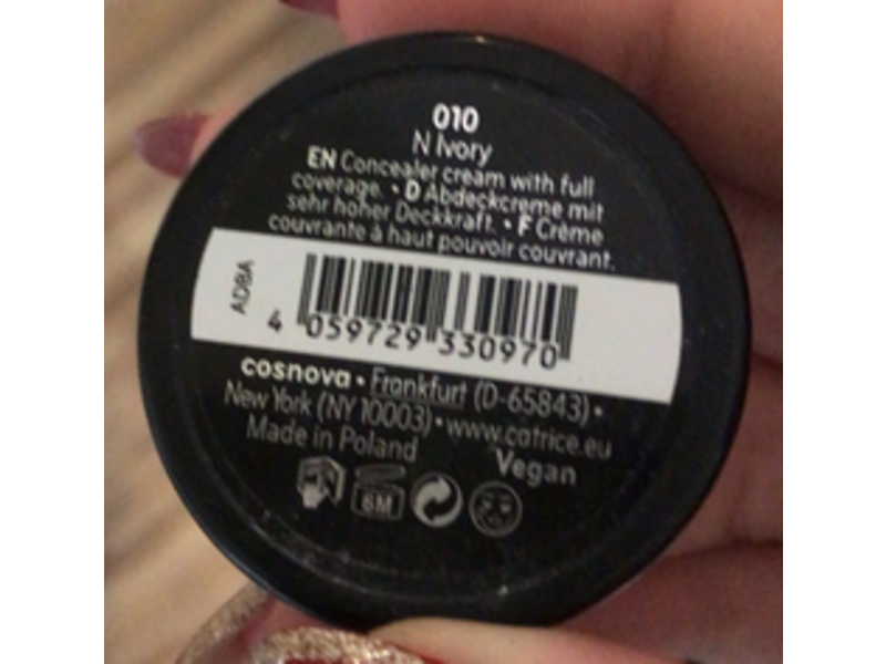 Catrice Cosmetics Ultimate Camouflage Cream, 010 N Ivory, 0.10 oz/3 g