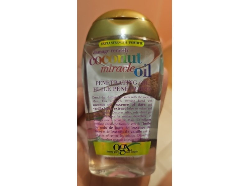 Ogx Damage Remedy + Coconut Miracle Penetrating Oil, 3.3 fl oz/100 mL